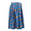 second hand Yves Saint Laurent  Top And Blue Floral Silk Skirt Set