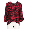 Guy Laroche Red and Black Silk Blouse - '80s Second hand