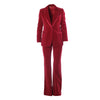 Gucci by Tom Ford Red Cotton Velvet Pantsuit - '90s