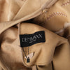 Secondhand Denimaxx Beige Calf Hair & Leather Maxi Coat with Fur Trim - '90s