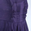 Secondhand Miu Miu Long Purple Sleeveless Dress with Ruffle Straps and Tiered Pleated Skirt - '10s