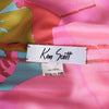 second hand Ken Scott Vintage Pink Floral Silk Midi Dress with Tassel Belt - '80s