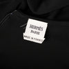 Hermès Black Draped Jersey Dress with Oversized Silver Hook Buckle