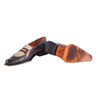second hand Collection Privèe Multicolor Croc-Embossed Leather Penny Loafers 