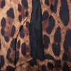 second hand Dolce&Gabbana Black Tailored Sheath Dress with Leopard Print Details 