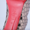 Secondhand Christian Louboutin Poseidon Metallic Silver Scaled PVC & Foil Peep-Toe Pumps - '10s