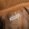 Secondhand Emporio Armani  Brown Checked Blazer with Velvet Trim