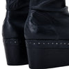 SECOND HAND Rick Owens Thigh-High Leather Wedge Boots