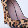 Secondhand Gucci Two-Tone Leopard Print Pony Hair Wedge Pumps - '00s