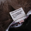 second hand Yves Saint Laurent Black Leather Coat with Silver Fox Fur Trim 