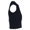 Secondhand Gianni Versace black sleeveless embellished knit top