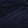 second hand Lauren Ralph Lauren Navy Beaded Mesh Cross-Back Gown 