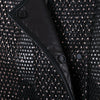 Secondhand Marco De Vincenzo Black Mesh Bomber Jacket - '10s