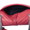 Secondhand Saint Laurent Envelope Leather Chain Shoulder Bag in Red - '10s