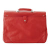 Secondhand Ferrari Schedoni Red Leather Shoulder Bag Briefcase - '90s