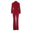 Gucci by Tom Ford Red Cotton Velvet Pantsuit - '90s