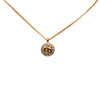 Dior Gold Plated Strass CD Round Pendant Necklace Secondhand