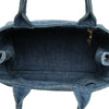 Prada Small Denim Canapa Logo Satchel Secondhand