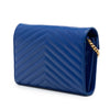 Saint Laurent Grain De Poudre Chevron Monogram Envelope Chain Wallet Secondhand