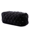 Chanel CC Quilted Velvet Crystal Wristlet Clutch Secondhand