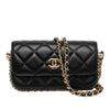 Chanel CC Quilted Lambskin Flap Phone Holder with Chain Secondhand
