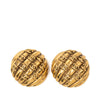 Chanel CC Gold Plated Shell Clip On Earrings Secondhand