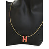 Secondhand Hermès Gold Plated Enamel Mini Pop H Pendant Necklace