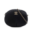 Chanel Chevron Lambskin Pleated Oval Camera Bag Secondhand
