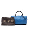 Gucci Medium Metallic Calfskin Bamboo Shopper Satchel Secondhand