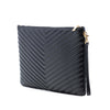 Saint Laurent Quilted Chevron Leather Monogram Document Holder Secondhand