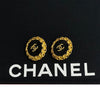 Chanel CC Gold Plated Enamel Clip On Earrings Secondhand