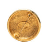 Chanel CC Gold Plated Sunburst Round Pin Brooch Secondhand