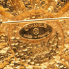 Chanel Gold Plated Sunburst Shield Brooch Secondhand