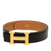 Hermès Box Calf and Courchevel Constance H Reversible Belt Secondhand