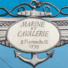 Hermès Marine et Cavalerie Silk Scarf 90 Secondhand
