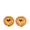 Chanel CC Gold Plated Round Clip On Earrings Secondhand