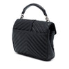 Saint Laurent Medium Chevron Sheepskin Monogram College Satchel Secondhand