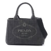 Prada Small Denim Canapa Logo Tote Secondhand