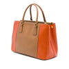 Prada Medium Bicolor Saffiano Lux Galleria Double Zip Satchel Secondhand