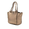 Valentino Mini Metallic Pebbled Calfskin Rockstud Trapeze Satchel Secondhand