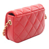 Chanel Mini CC Quilted Lambskin Clutch with Pearl Chain Secondhand