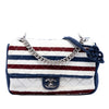Chanel Jumbo Stripe Jersey Felt and Rope Flap Secondhand