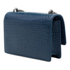 Saint Laurent Mini Croc Embossed Leather  Monogram Sunset Wallet on Chain Secondhand