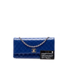 Chanel CC Quilted Lambskin East West Flap Clutch with Chain Secondhand