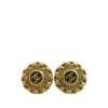 Chanel Gold Plated Resin CC Chain Round Clip On Earrings Secondhand