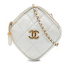 Chanel CC Quilted Lambskin Diamond Clutch with Chain Secondhand