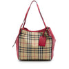 Burberry Small Haymarket Check Nylon and Calfskin Canterbury Tote Secondhand
