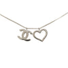 Chanel CC Brass Heart Pendant Necklace Secondhand
