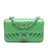 Chanel Mini Rectangular Classic Chevron Patent Single Flap Secondhand