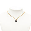 Dior Gold Plated Enamel Strass Tear Drop Pendant Necklace Secondhand